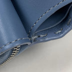 Fendi Trifold Wallet Peekaboo Micro Selleria Leather Blue — view 5