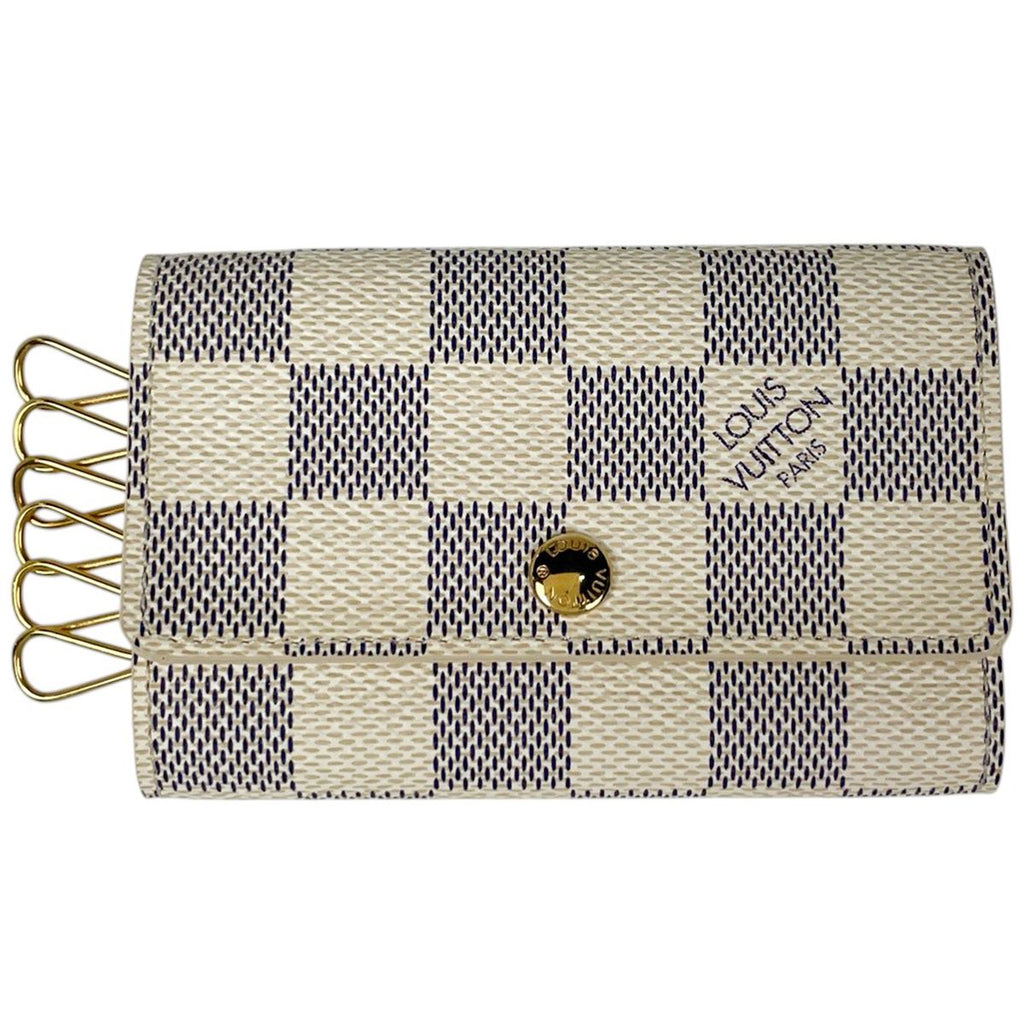 Louis Vuitton Multicles 6 Key Case Damier Azur White Key Holder