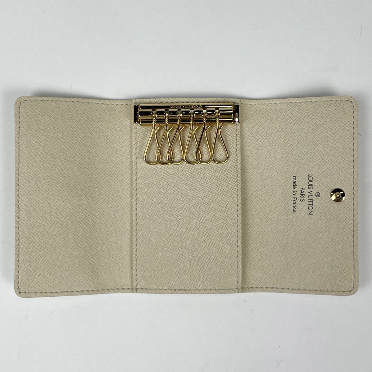 Louis Vuitton Multicles 6 Key Case Damier Azur White Key Holder — view 6
