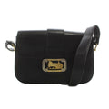 Celine Horse Carriage Shoulder Bag Leather Black