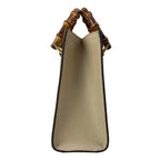 Gucci Tote Bag Diana Small Ivory Gold Beige Nishijin Ori Hosoo Collaboration — view 4