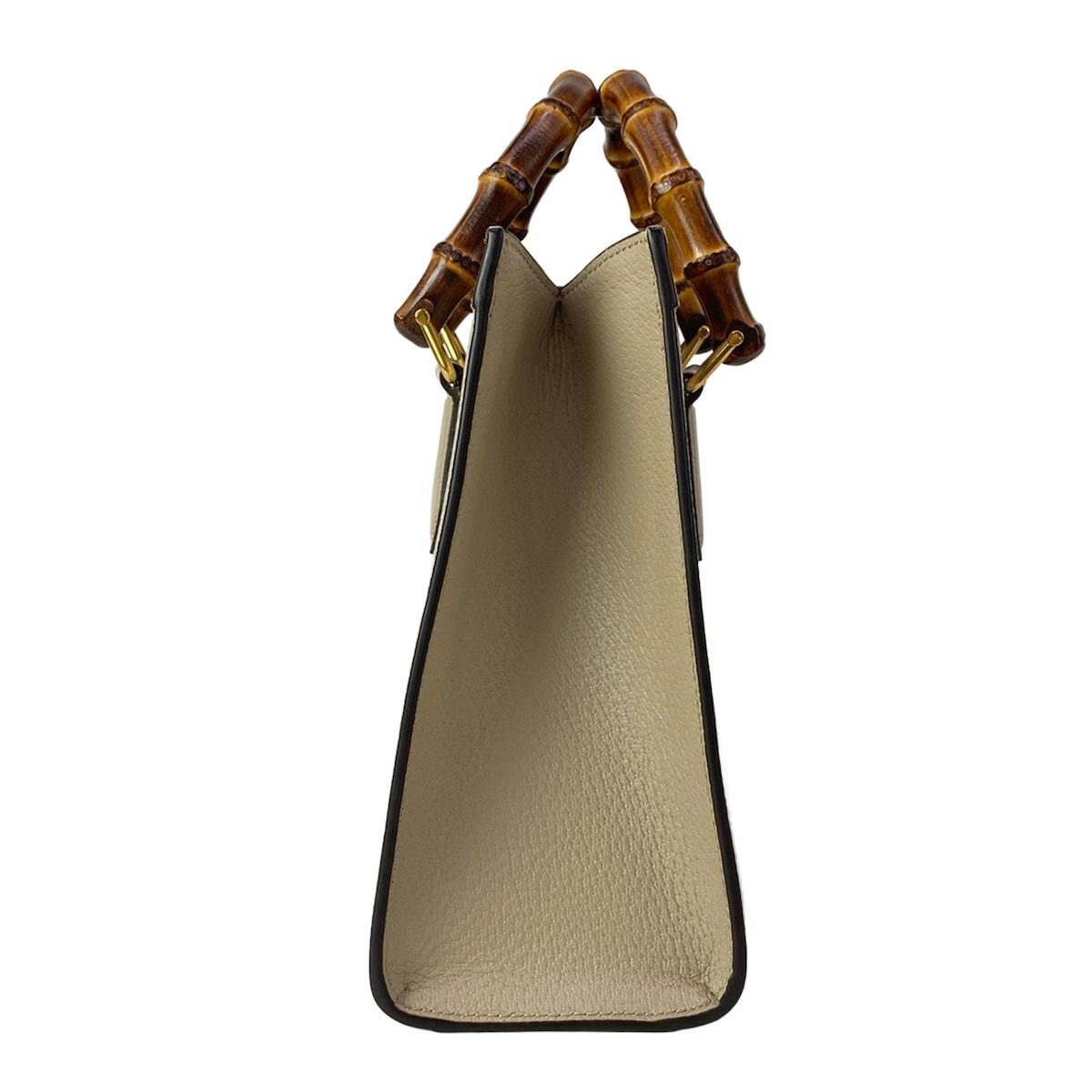 Gucci Tote Bag Diana Small Ivory Gold Beige Nishijin Ori Hosoo Collaboration — view 2