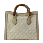 Gucci Tote Bag Diana Small Ivory Gold Beige Nishijin Ori Hosoo Collaboration — view 3