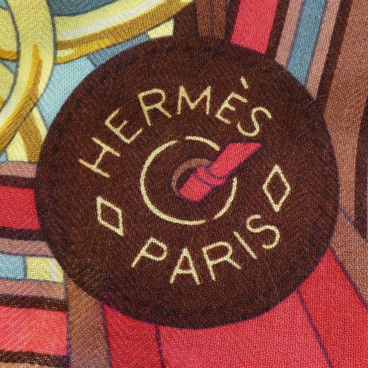 Hermes Brides Et Gray Carre Shawl Scarf — view 4