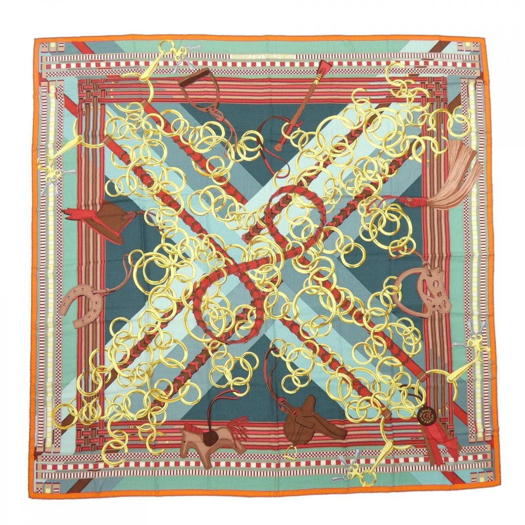 Hermes Brides Et Gray Carre Shawl Scarf