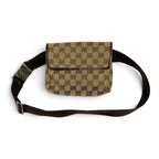 Gucci GG Canvas Cross Brown Shoulder Bag — view 3