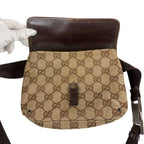 Gucci GG Canvas Cross Brown Shoulder Bag — view 6
