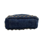Prada Shoulder Bag Navy Bijou Studs Leather — view 5