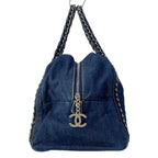 Chanel Handle Line Navy Chain Silver Handbag — view 2