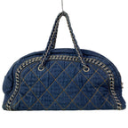 Chanel Handle Line Navy Chain Silver Handbag — view 3