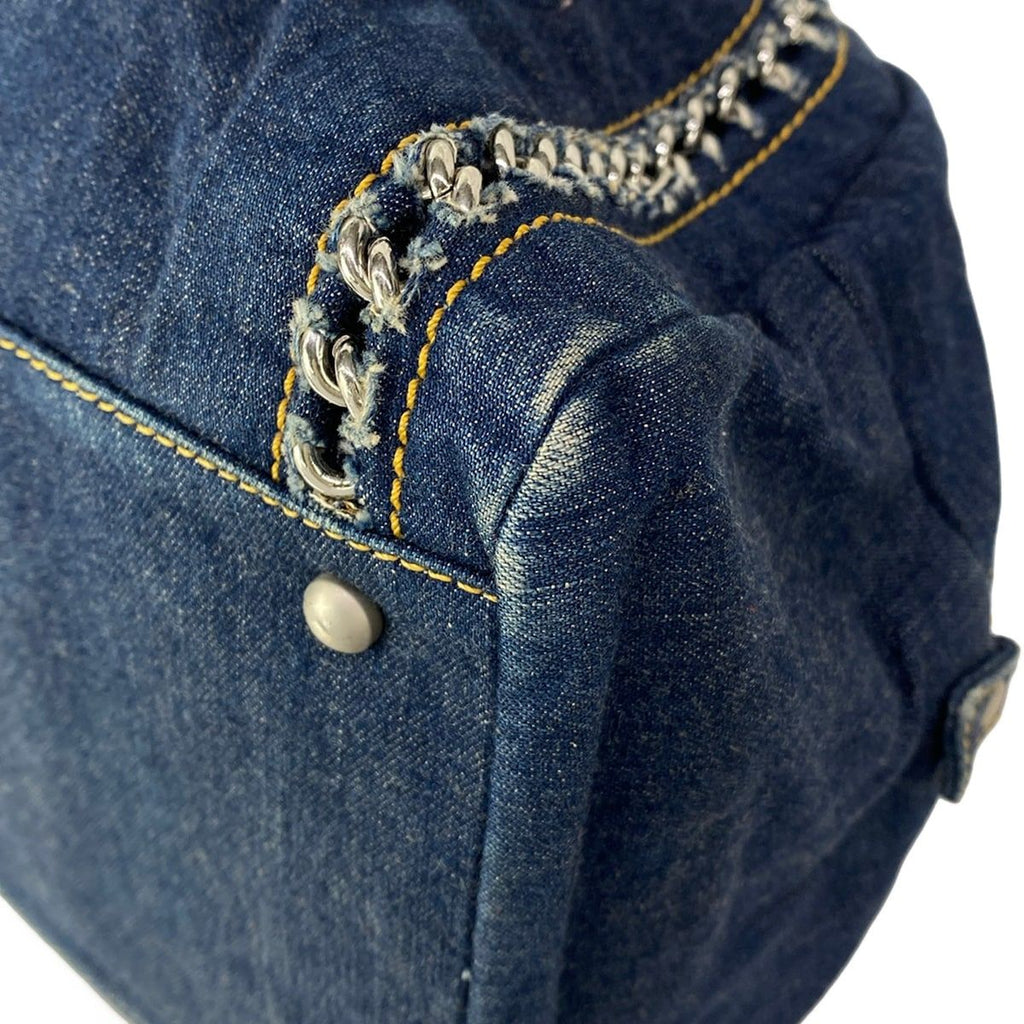 Chanel Handle Line Navy Chain Silver Handbag — view 6