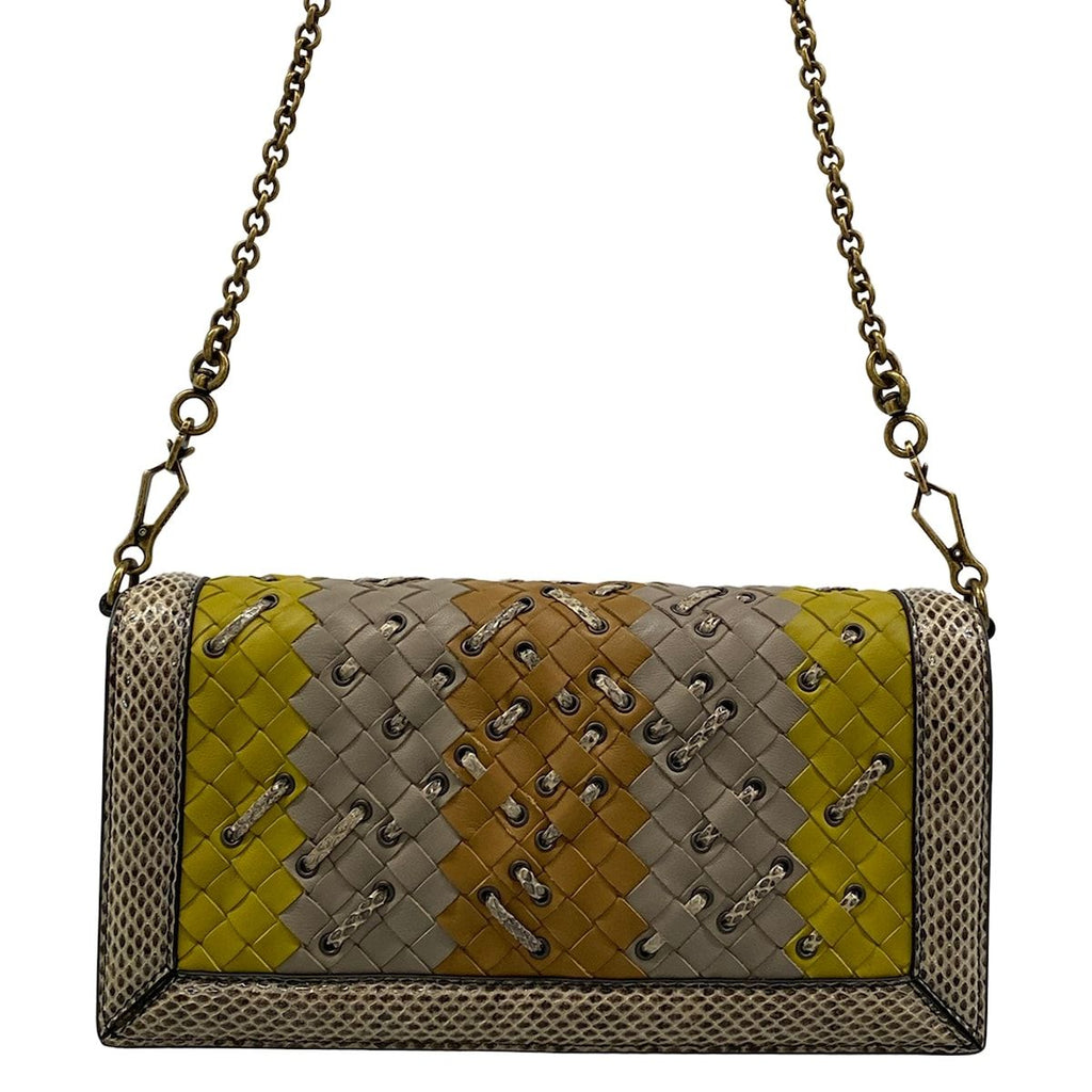 Bottega Veneta Shoulder Bag Ayers Gray Chain Leather — view 3