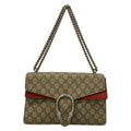 Gucci Shoulder Bag Dionysus Beige Dark Brown Red Chain