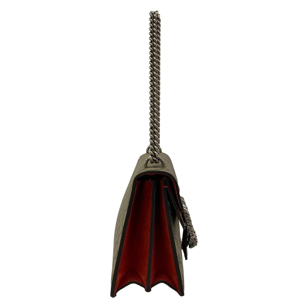 Gucci Shoulder Bag Dionysus Beige Dark Brown Red Chain — view 2