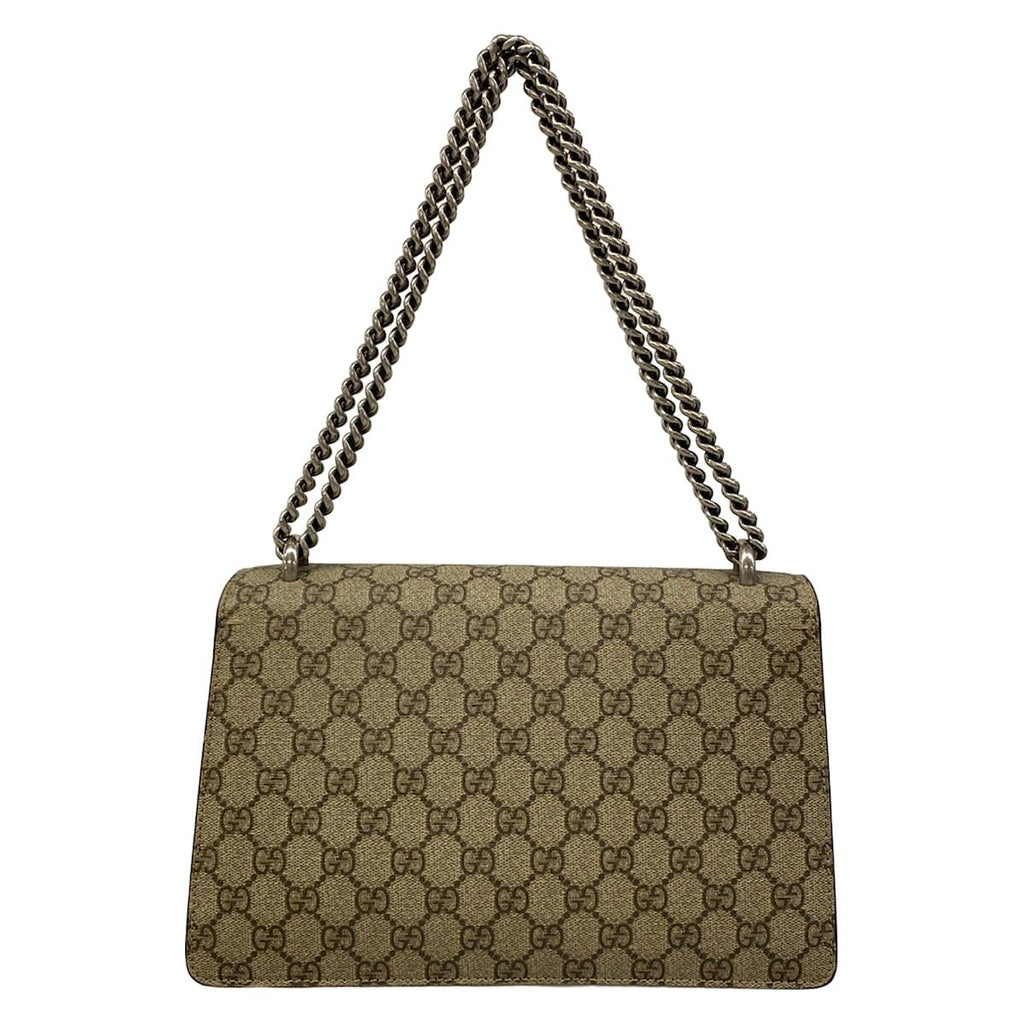 Gucci Shoulder Bag Dionysus Beige Dark Brown Red Chain — view 3