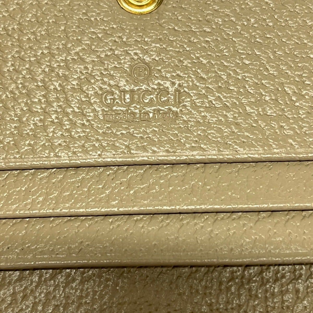 Gucci Bifold Wallet Ophidia Beige Dark Green Bordeaux Leather — view 5