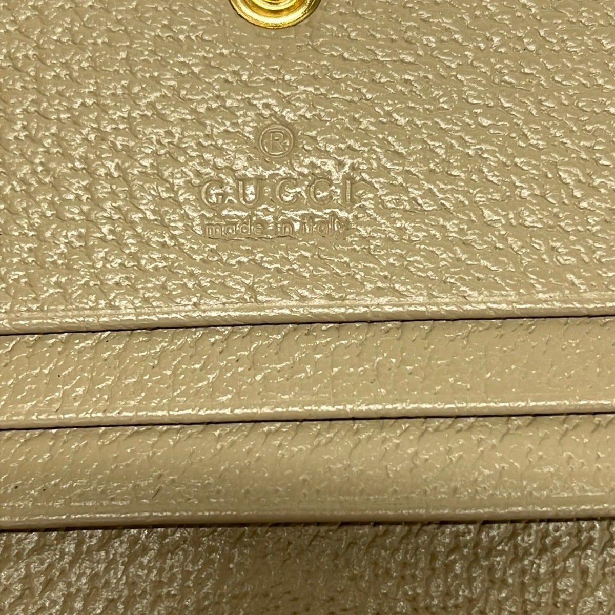 Gucci Bifold Wallet Ophidia Beige Dark Green Bordeaux Leather — view 5