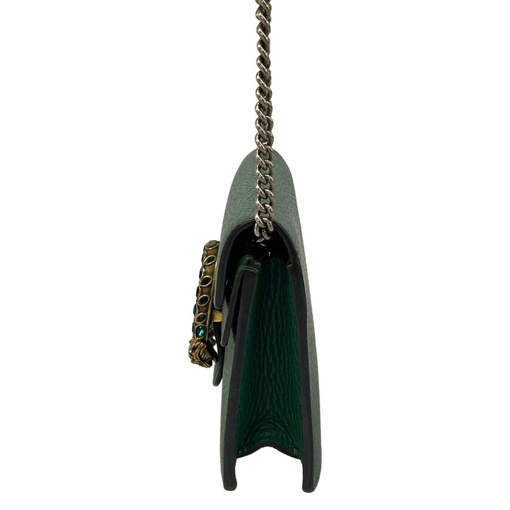 Gucci Shoulder Bag Dionysus Green Chain Leather — view 4
