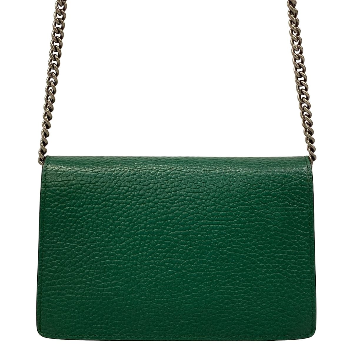 Gucci Shoulder Bag Dionysus Green Chain Leather — view 3