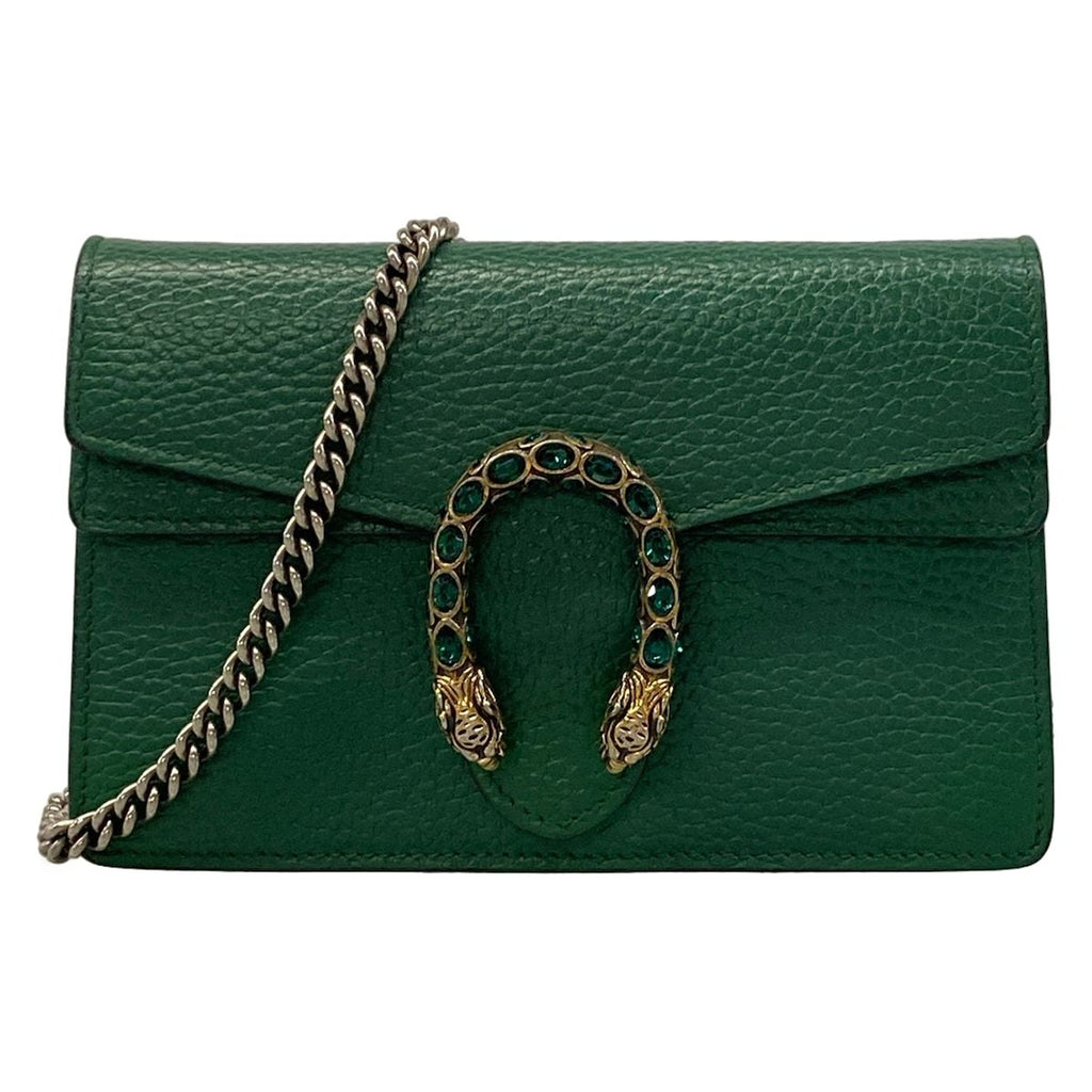 Gucci Shoulder Bag Dionysus Green Chain Leather
