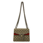 Gucci Shoulder Bag Dionysus Beige Dark Brown Red Chain