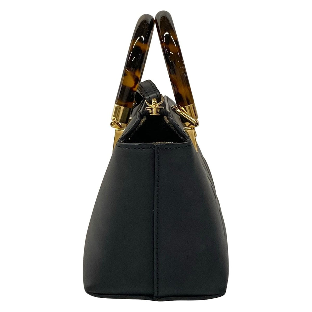 Fendi Handle Mini Visible Black Leather Handbag — view 2