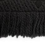 Louis Vuitton Echarpe Logomania Monogram Wool Silk Scarf with Fringe Dark Gray — view 5