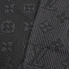 Louis Vuitton Echarpe Logomania Monogram Wool Silk Scarf with Fringe Dark Gray — view 4