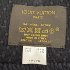 Louis Vuitton Echarpe Logomania Monogram Wool Silk Scarf with Fringe Dark Gray — view 7