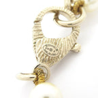 Chanel Necklace Ivory Gold Clear CC Logo Long — view 5