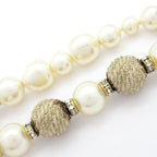 Chanel Necklace Ivory Gold Clear CC Logo Long — view 6