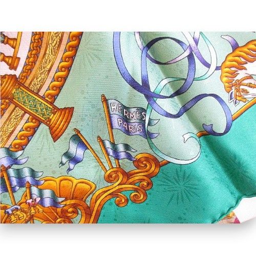Hermes Carre 90 Luna Park Amusement Merry Go Round Silk Scarf — view 6