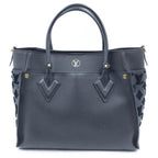 Louis Vuitton on My Side MM Handle Noir Leather Handbag — view 2