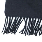 Celine Logo Fringe Cashmere Shawl Scarf Black — view 3