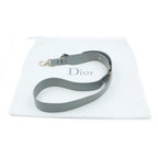 Dior Lady Small 2-Way Handle Shoulder Bag Gray Leather Gold — view 8