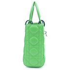 Dior Lady Small 2-Way Handle Shoulder Bag Green Leather Black — view 3