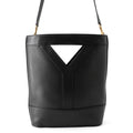 Saint Laurent Paris Handle Bucket Calf Leather 2-Way Black