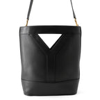 Saint Laurent Paris Handle Bucket Calf Leather 2-Way Black