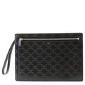 Celine Clutch Triomphe Calfskin Black