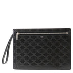 Celine Clutch Triomphe Calfskin Black