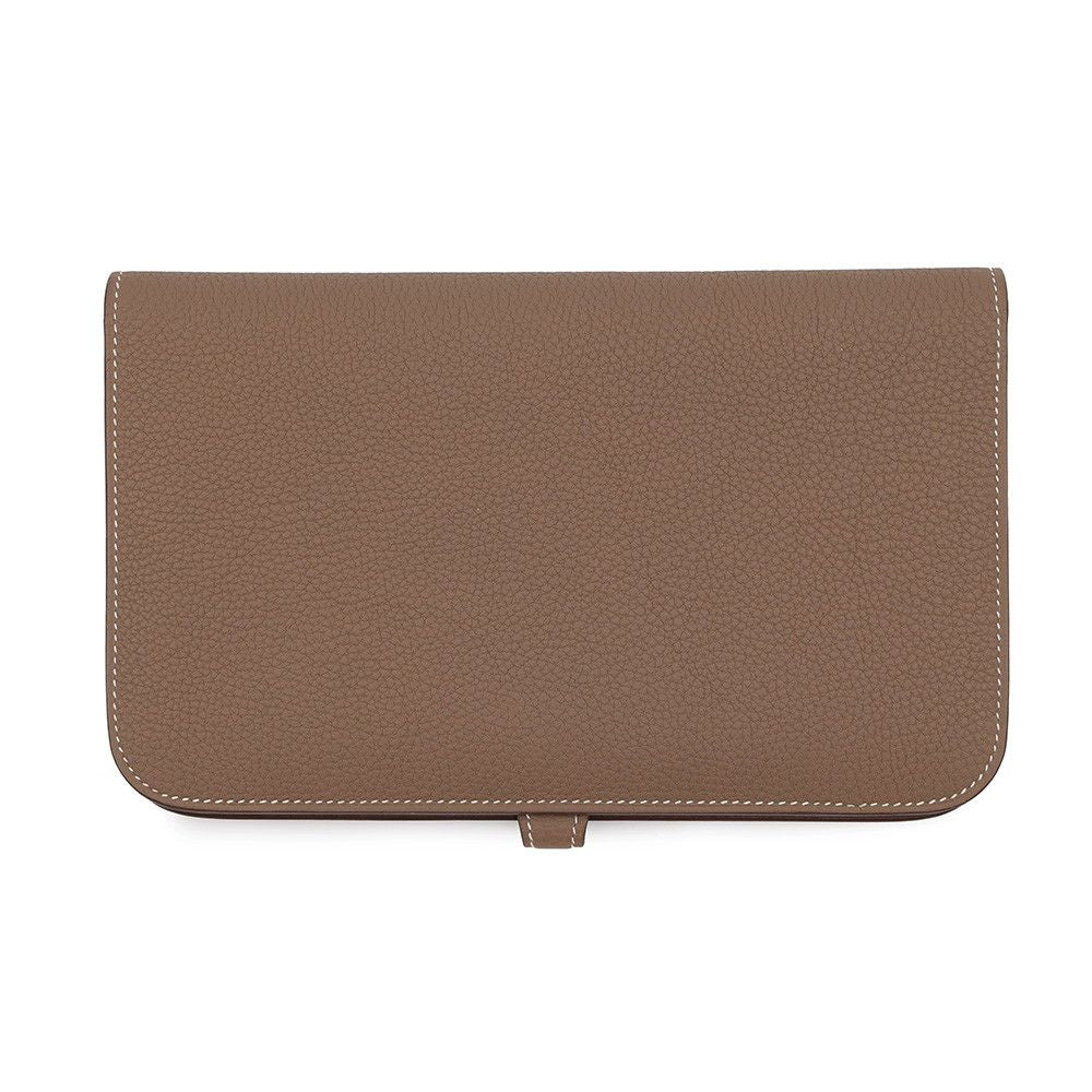 Hermes Wallet Dogon GM Duo Etoupe Silver Togo — view 3