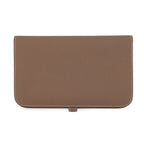 Hermes Wallet Dogon GM Duo Etoupe Silver Togo — view 3