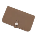 Hermes Wallet Dogon GM Duo Etoupe Silver Togo
