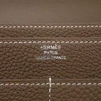 Hermes Wallet Dogon GM Duo Etoupe Silver Togo — view 8