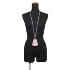 Hermes Long Necklace Clochette Lucky Daisy Mauve Sylvestre Cuible White Silver — view 4