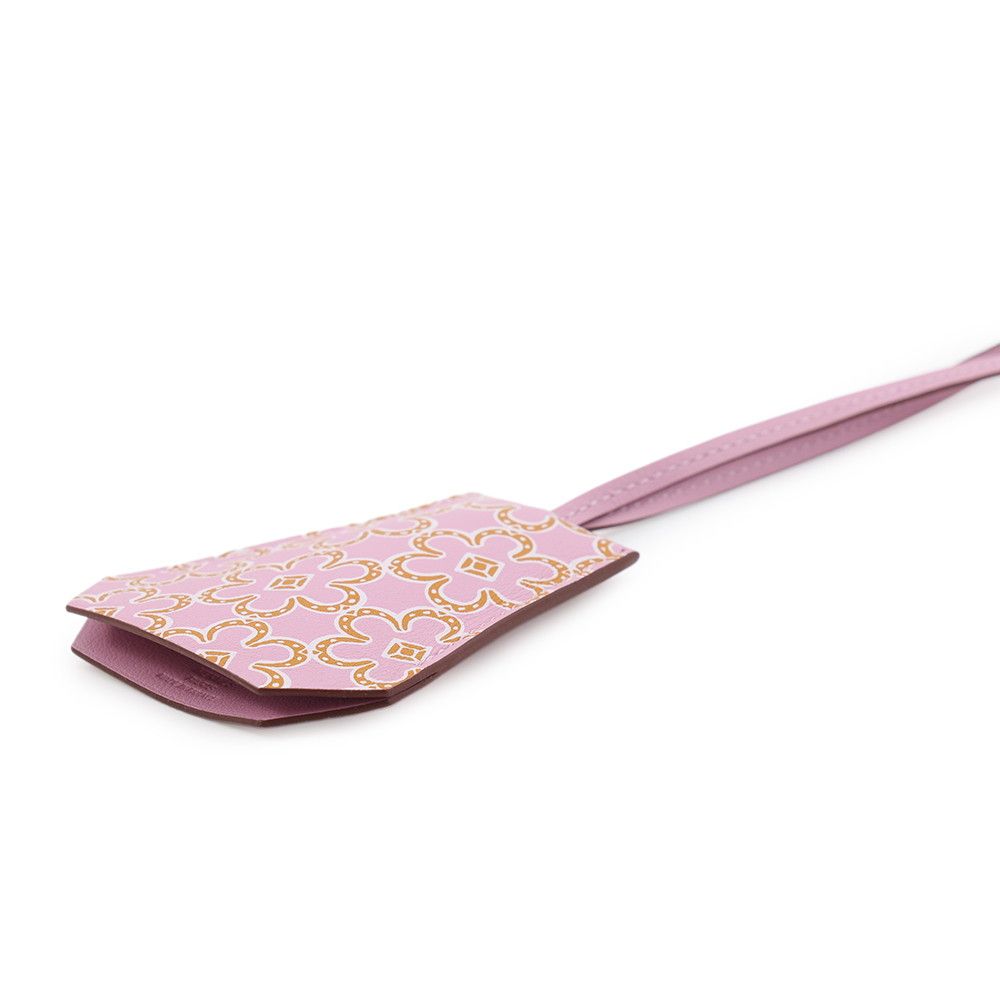 Hermes Long Necklace Clochette Lucky Daisy Mauve Sylvestre Cuible White Silver — view 2