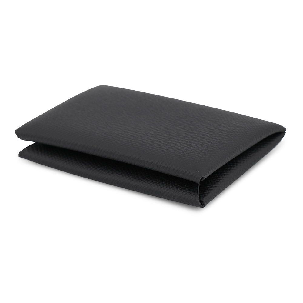 Hermes Card Case Calvi Black Epsom Business — view 2