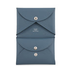 Hermes Coin Purse Calvi Duo Blue Tompet Silver Epsom — view 4