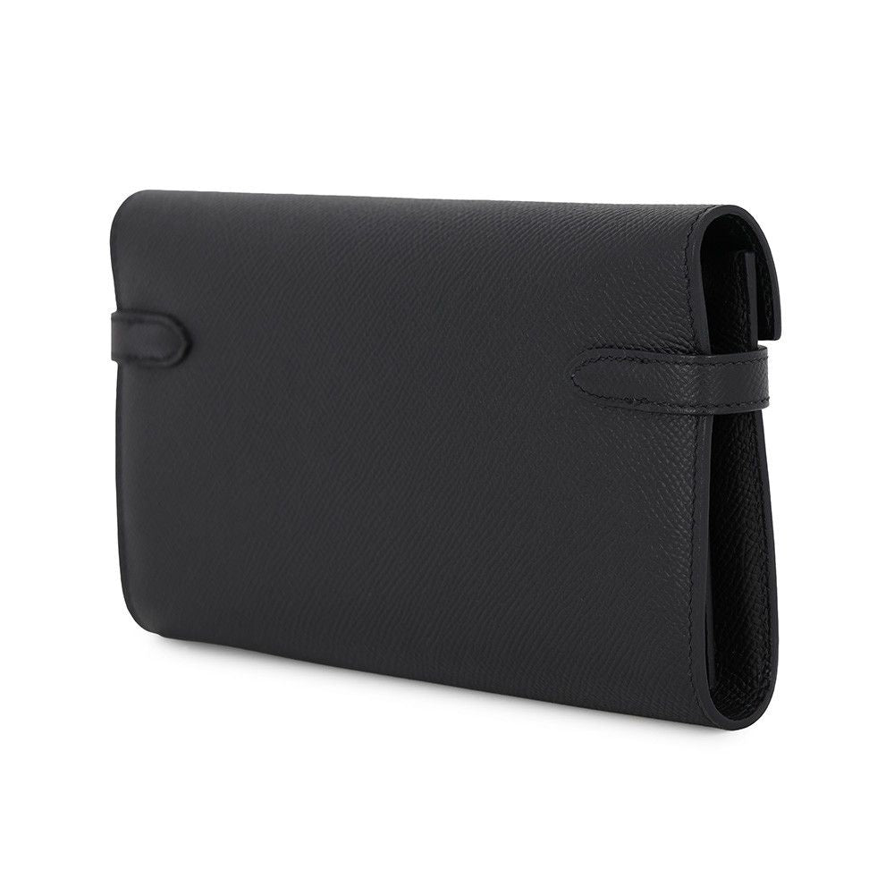 Hermes Wallet Kelly Long Black Gold Epsom — view 2
