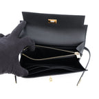 Hermes Wallet Kelly Long Black Gold Epsom — view 5